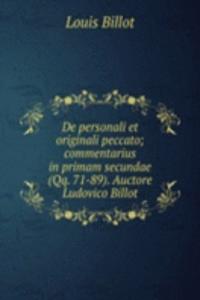 De personali et originali peccato