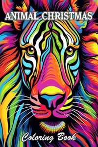 Animal Christmas Coloring Book