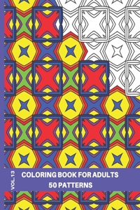 Geometric Patterns Coloring Book for Adults: An Antistress Coloring Book for Adults, Volume 13, 8.5x11