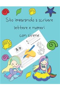 Sto imparando a scrivere lettere e numeri con sirene