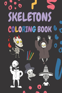 Skeletons Coloring Book