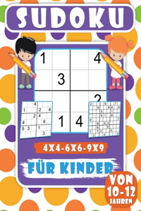 Sudoku Für Kinder Von 10-12 Jahren: 200 Sudoku-Rätsel für Kinder, leicht, Mittel rätsel mit lösungen für kinder-4x4-6x6-9x9- Verbessern des Speichers, Lehrt Geduld und Konzentration.