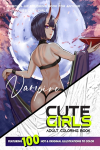 Cute Girls Adult Coloring Book