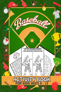 Baseball activity book for kids ages 6-12