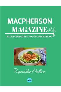 Macpherson Magazine Chef's - Receta Boloñesa vegana de lentejas