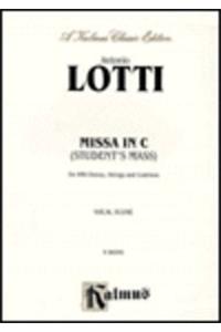 Lotti Mass In C (Student's) V
