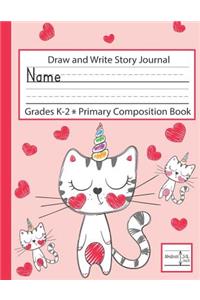 Draw and Write Story Journal Grades K-2 Primary Composition Book