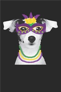 Jack Russell Terrier Journal - Jack Russell Terrier Notebook - Mardi Gras Gift for Jack Russell Terrier Lovers