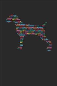 Weimaraner Journal - Weimaraner Notebook 'Word Cloud' - Gift for Weimaraner Lovers