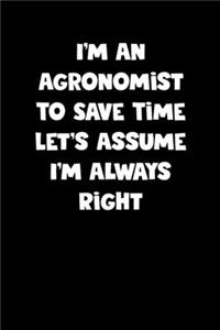 Agronomist Notebook - Agronomist Diary - Agronomist Journal - Funny Gift for Agronomist