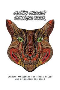 Happy Animals Coloring Book