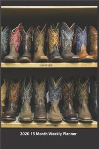 Plan On It 2020 Weekly Calendar Planner - Two Step Cowboy Boots