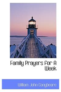 Family Prayers for a Week