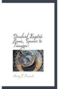 Standard English Poems, Spenser to Tennyson