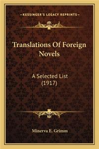 Translations of Foreign Novels