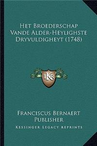 Het Broederschap Vande Alder-Heylighste Dryvuldigheyt (1748)