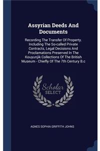 Assyrian Deeds And Documents