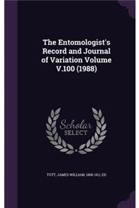 The Entomologist's Record and Journal of Variation Volume V.100 (1988)