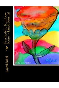 Psychedelic Rainbow Rose Lined Journal