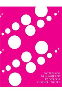 Notebook 120 numbered pages for Cornell Notes