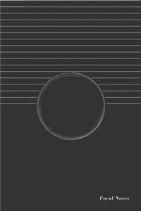 Focal Notes Central Circle Motif Notebook, Black (6x9)