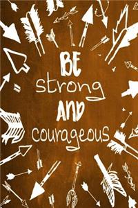 Chalkboard Journal - Be Strong and Courageous (Orange)