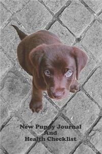New Puppy Journal And Health Checklist