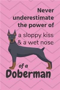 Never underestimate the power of a sloppy kiss & a wet nose of a Doberman