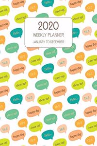 2020 Weekly Planner January to December