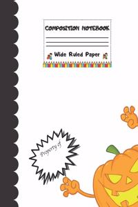 Composition Notebook Wide Ruled Paper