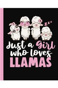 Just A Girl Who Loves Llamas Notebook