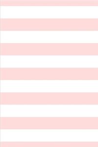 2020 Weekly Planner Blush Pink White Stripes Notebook 134 Pages