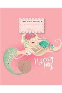Wide ruled Composition notebook