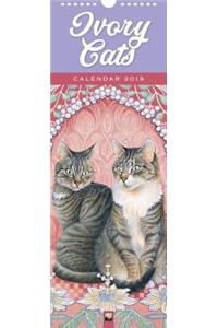 Ivory Cats slim calendar 2019 (Art Calendar)
