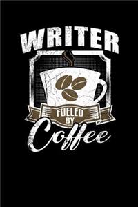 Writer Fueled by Coffee: Funny 6x9 College Ruled Lined Notebook for Writers and Authors