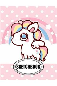 Sketchbook : Baby Unicorn: 120 Pages of 8.5 x 11 Blank Paper for Drawing, Doodling or Sketching (Sketchbooks)