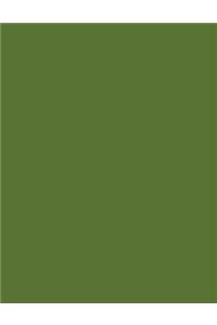 Olive Green 101 - Lined with Margins Notebook