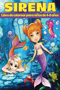 Libro para Colorear de Sirenas para Niños de 4 a 8 Años