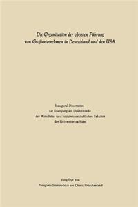 Die Organisation der obersten Führung von Großunternehmen in Deutschland und den USA