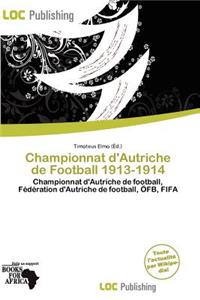Championnat D'Autriche de Football 1913-1914