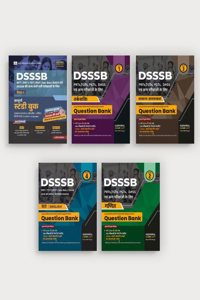 Examcart DSSSB Paper 1 Guidebook by Prateek Shivalik + Maths + Reasoning + Hindi & English Language + General Awareness Question Banks 2024 Exam in Hindi (5 Books Combo)