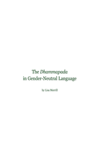 Dhammapada in Gender-Neutral Language