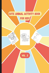 Cute Animal Activity Book for Kids