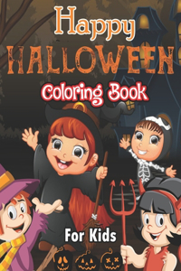 Happy Halloween Coloring Book For Kids