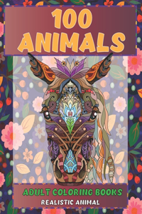 Adult Coloring Books Realistic Animal - 100 Animals