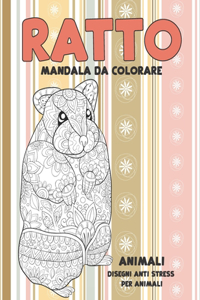 Mandala da colorare - Disegni Anti stress per animali - Animali - Ratto
