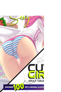 Cute Girls Adult Coloring Book