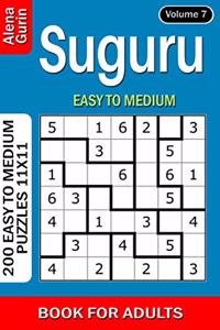 Suguru puzzle book for Adults: 200 Easy to Medium Puzzles 11x11 (Volume 7)