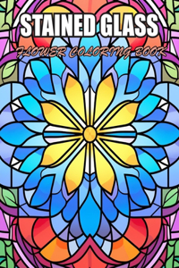 Stained Glass Flower Coloring Book