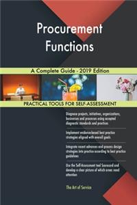 Procurement Functions A Complete Guide - 2019 Edition